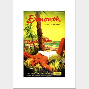 Vintage Travel Poster England Exmouth South Devon Posters and Art